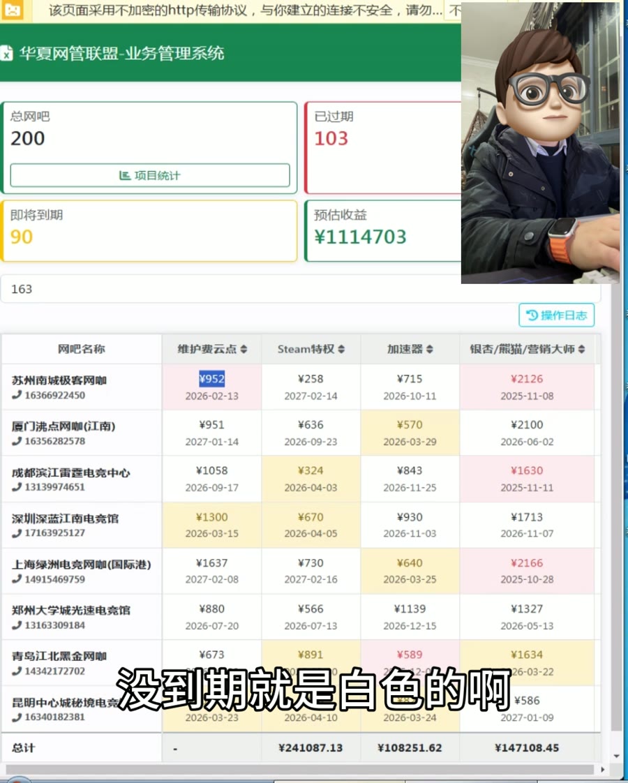 到期状态颜色区分