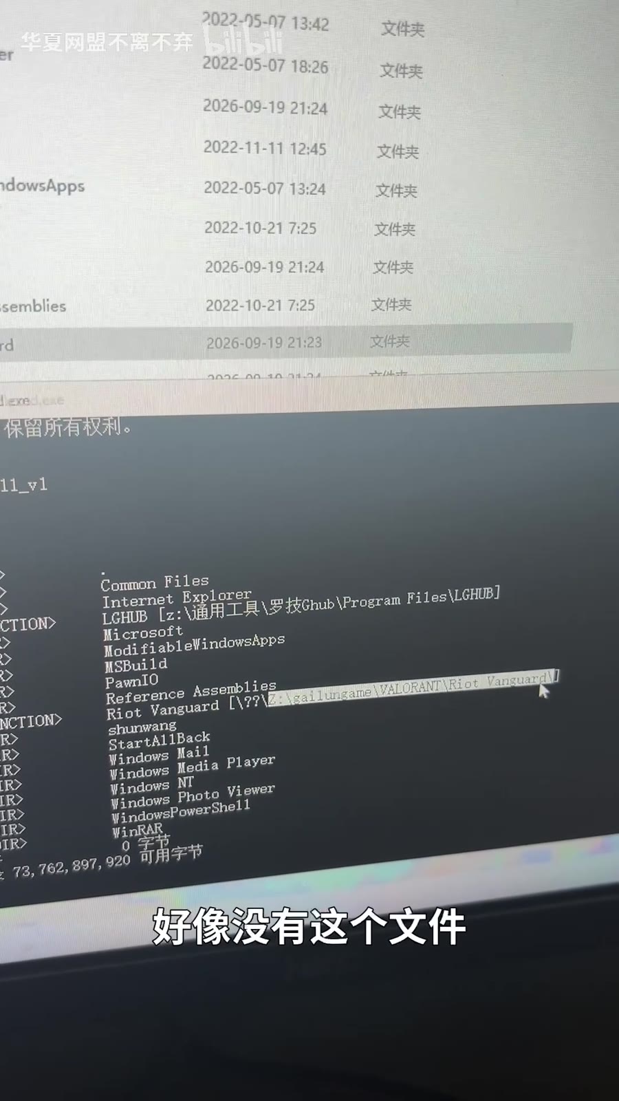 检查后发现系统里缺少对应的 Vanguard 目录